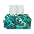Deep Sea Wave Surfing Pattern Print Rectangle Tissue Box Cover