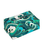 Deep Sea Wave Surfing Pattern Print Rectangle Tissue Box Cover