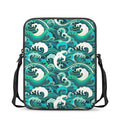 Deep Sea Wave Surfing Pattern Print Rectangular Crossbody Bag