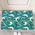 Deep Sea Wave Surfing Pattern Print Rubber Doormat