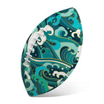 Deep Sea Wave Surfing Pattern Print Rugby Ball