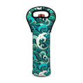 Deep Sea Wave Surfing Pattern Print Single Neoprene Wine Tote