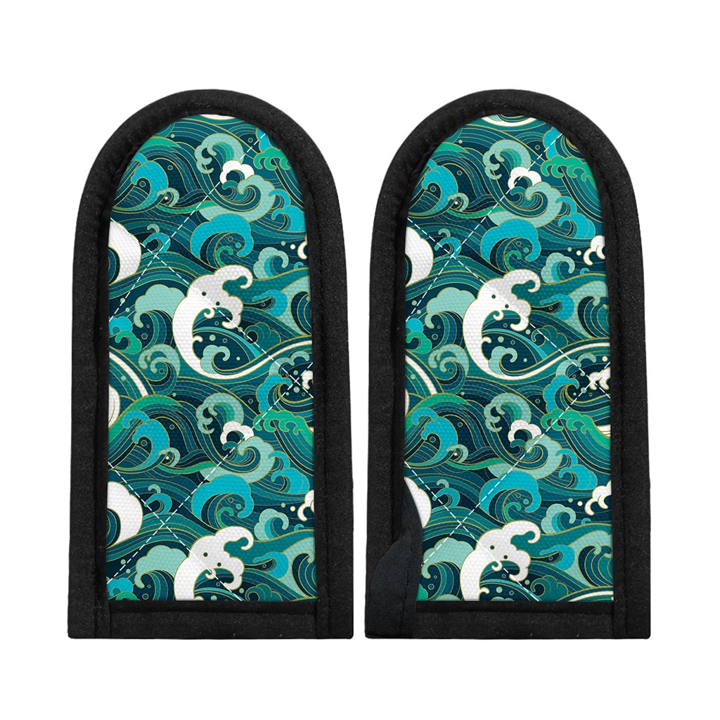 Deep Sea Wave Surfing Pattern Print Skillet Handle Cover