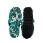 Deep Sea Wave Surfing Pattern Print Slippers