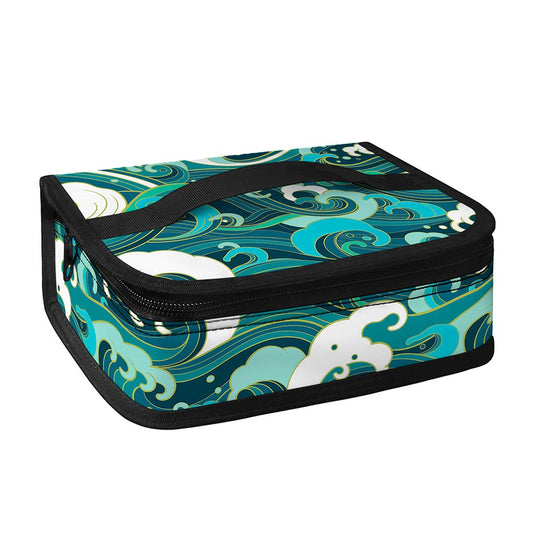 Deep Sea Wave Surfing Pattern Print Small Lunch Bag
