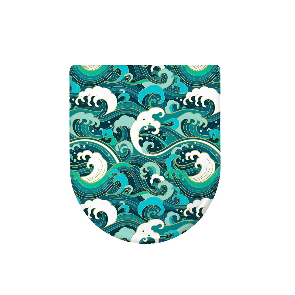 Deep Sea Wave Surfing Pattern Print Toilet Lid Cover