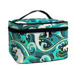 Deep Sea Wave Surfing Pattern Print Travel Makeup Bag