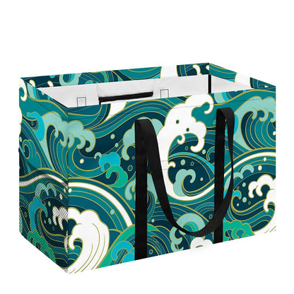 Deep Sea Wave Surfing Pattern Print Utility Tote Bag