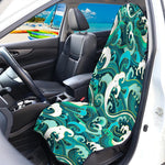 Deep Sea Wave Surfing Pattern Print Waterproof Car Seat Cover