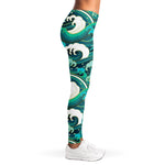 Deep Sea Wave Surfing Pattern Print Women's Leggings