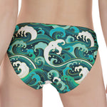 Deep Sea Wave Surfing Pattern Print Women's Panties