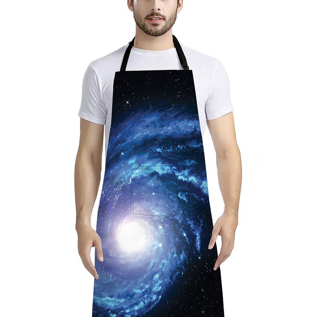 Deep Space Milky Way Print Bib Apron With Pocket