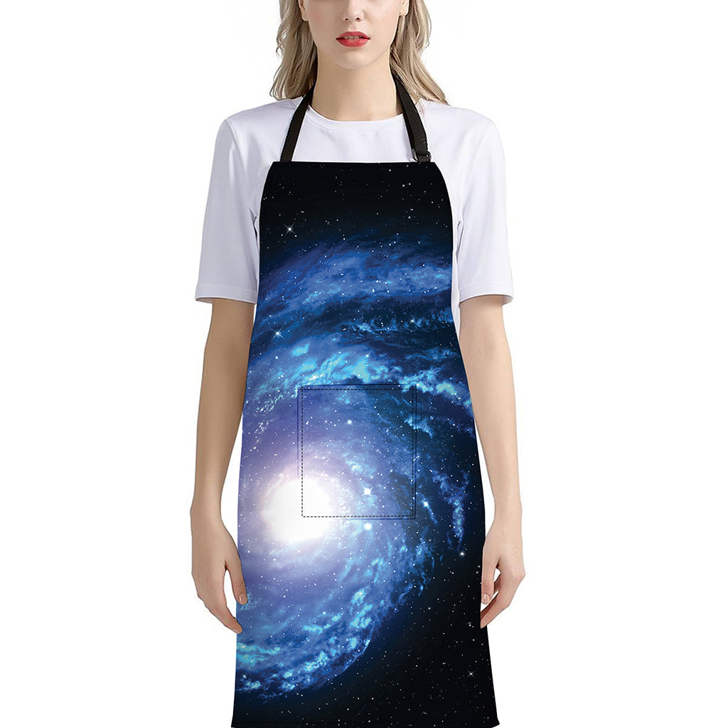 Deep Space Milky Way Print Bib Apron With Pocket