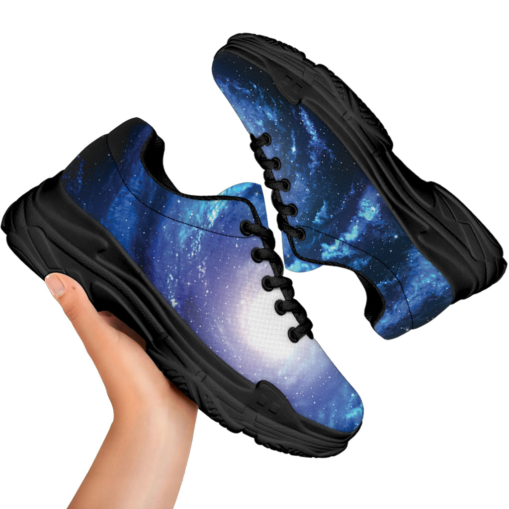Deep Space Milky Way Print Black Chunky Shoes