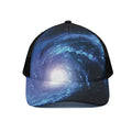 Deep Space Milky Way Print Black Mesh Trucker Hat