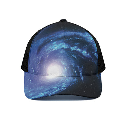 Deep Space Milky Way Print Black Mesh Trucker Cap