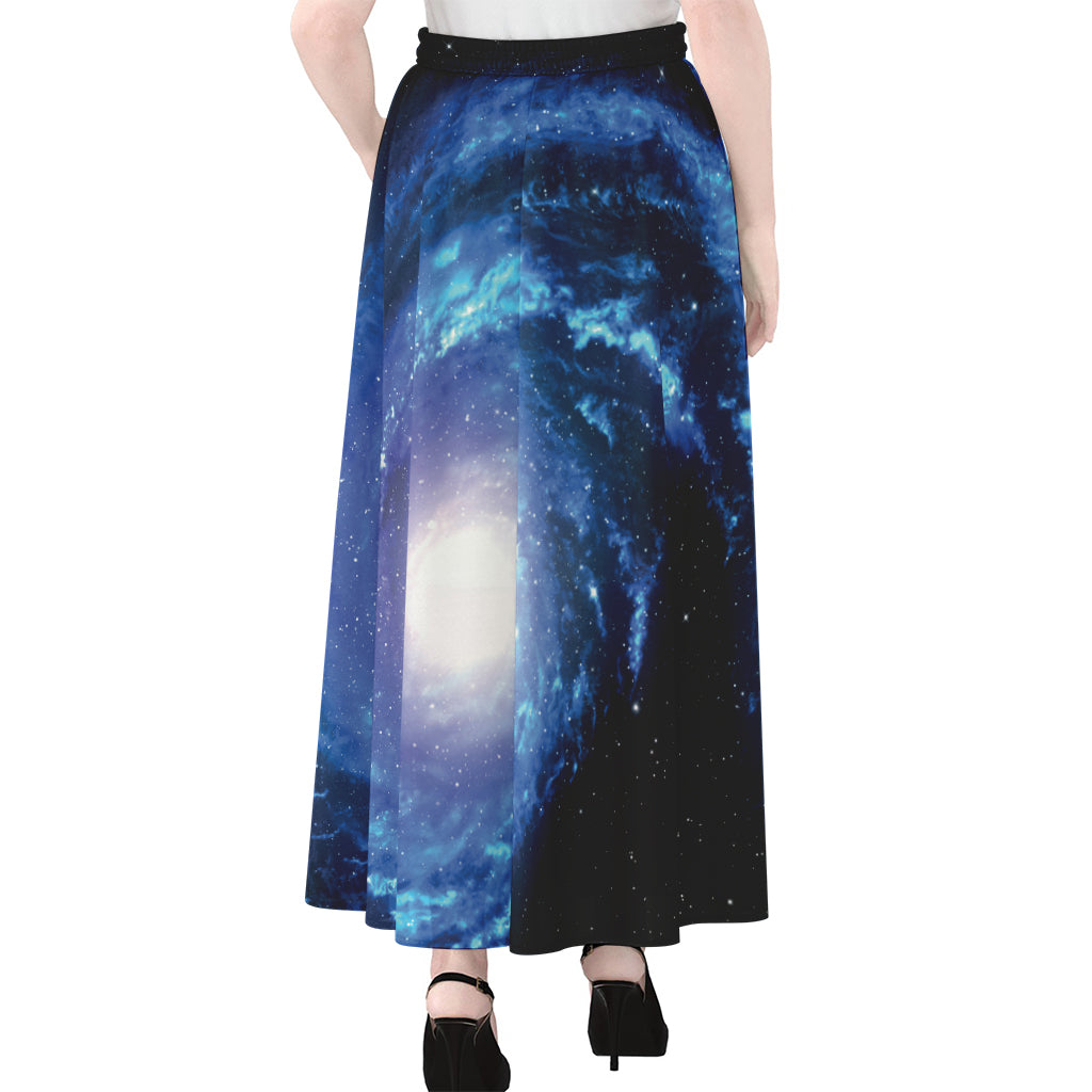 Deep Space Milky Way Print Chiffon Maxi Skirt