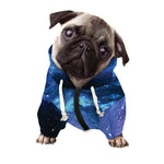 Deep Space Milky Way Print Dog Zip Up Hoodie
