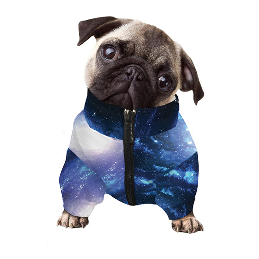 Deep Space Milky Way Print Dog Zip Up Jacket
