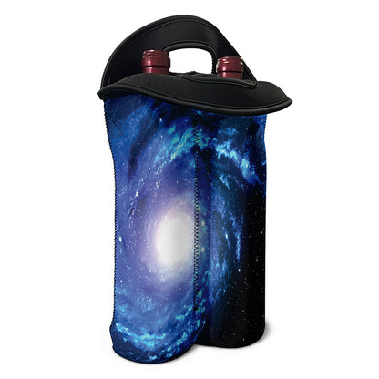 Deep Space Milky Way Print Double Neoprene Wine Tote