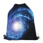 Deep Space Milky Way Print Drawstring Bag