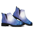 Deep Space Milky Way Print Flat Ankle Boots