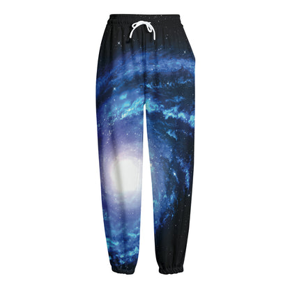 Deep Space Milky Way Print Fleece Lined Knit Pants