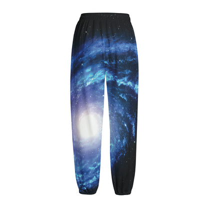 Deep Space Milky Way Print Fleece Lined Knit Pants