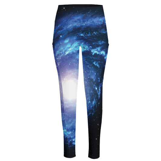 Deep Space Milky Way Print High-Waisted Pocket Leggings