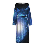 Deep Space Milky Way Print Hooded Bathrobe
