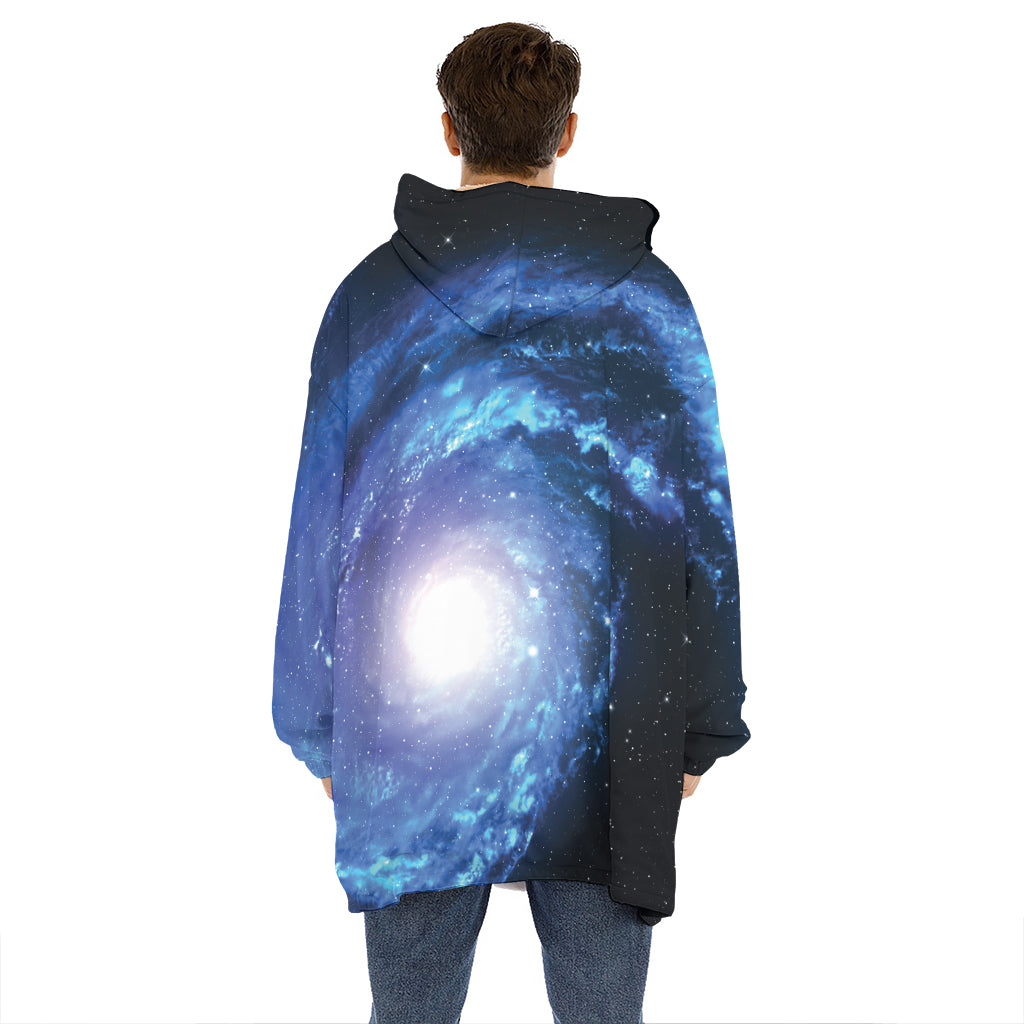 Deep Space Milky Way Print Hoodie Blanket
