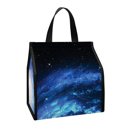 Deep Space Milky Way Print Insulated Lunch Tote