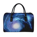 Deep Space Milky Way Print Leather Duffel Bag