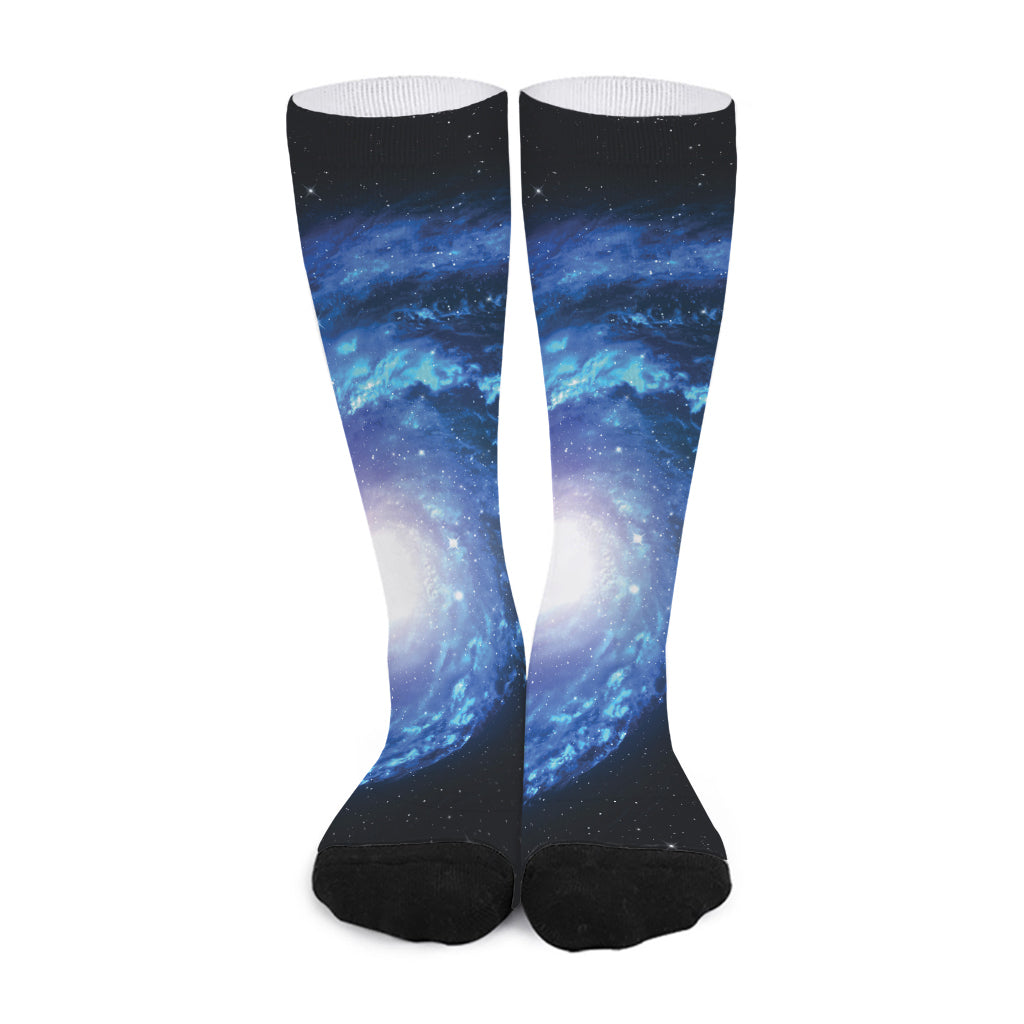 Deep Space Milky Way Print Long Socks