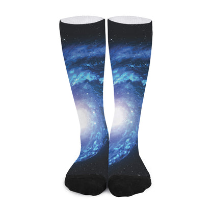 Deep Space Milky Way Print Long Socks