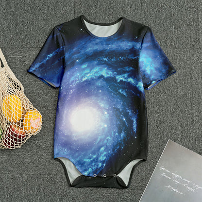 Deep Space Milky Way Print Men's Bodysuit