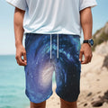 Deep Space Milky Way Print Men's Cargo Shorts