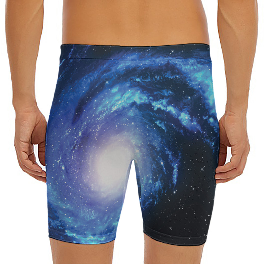 Deep Space Milky Way Print Men's Long Boxer Briefs