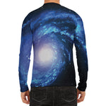 Deep Space Milky Way Print Men's Long Sleeve Rash Guard