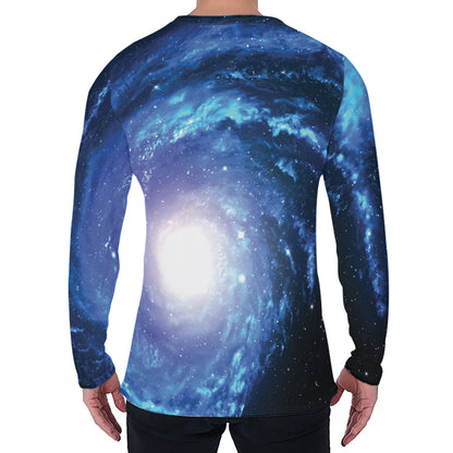 Deep Space Milky Way Print Men's Long Sleeve T-Shirt