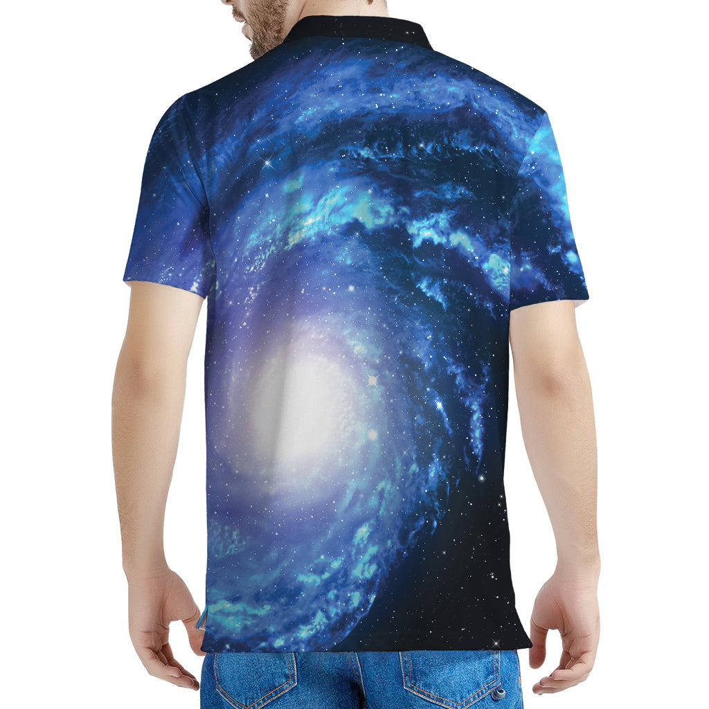 Deep Space Milky Way Print Men's Polo Shirt