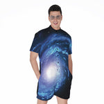 Deep Space Milky Way Print Men's Rompers