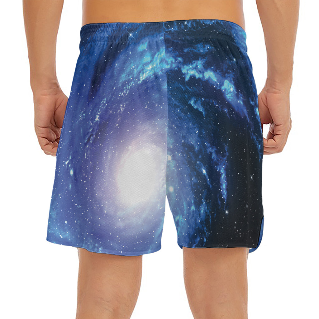 Deep Space Milky Way Print Men's Split Running Shorts