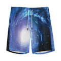 Deep Space Milky Way Print Men's Athletic Shorts