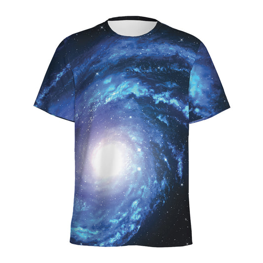Deep Space Milky Way Print Men's Sports T-Shirt