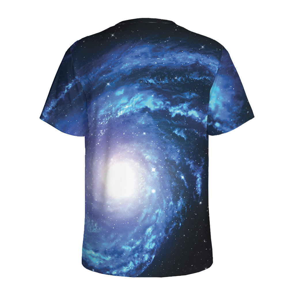 Deep Space Milky Way Print Men's Sports T-Shirt