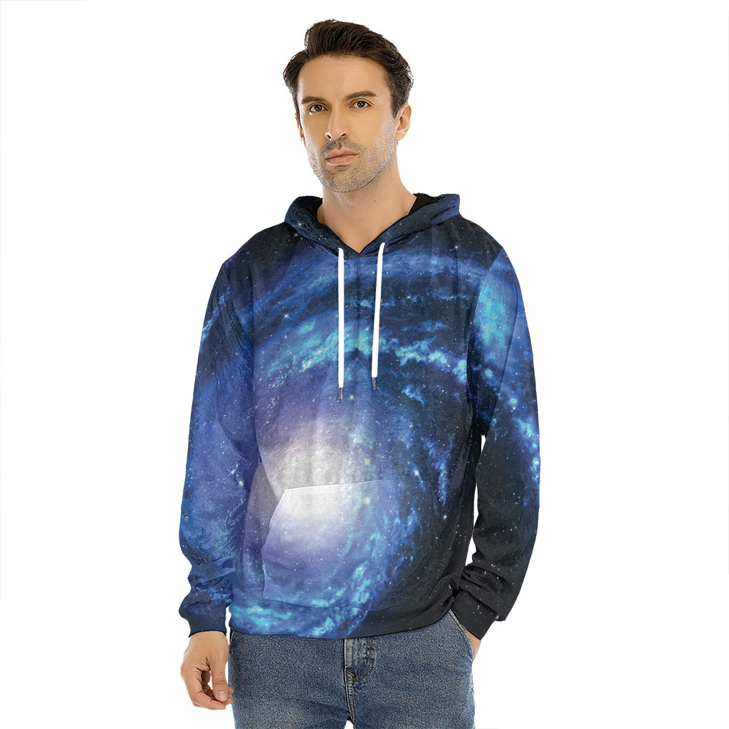 Deep Space Milky Way Print Men's Velvet Pullover Hoodie