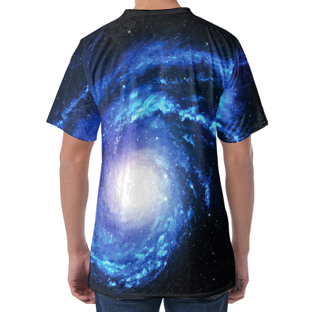 Deep Space Milky Way Print Men's Velvet T-Shirt