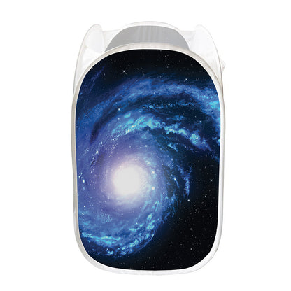 Deep Space Milky Way Print Mesh Laundry Hamper