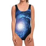 Deep Space Milky Way Print One Piece Swimsuit